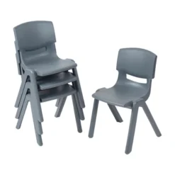 ECR4Kids Plastic School Stack Chair For Indoors And Outdoors, 14in Seat Height, 4-Pack -Kids’ Furniture Store GUEST 2b90245f 6844 41d1 87cc 52ed8bc272d4