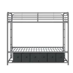 Twin Betony Kids' Bunk Bed With Storage Bins Silver - Room & Joy -Kids’ Furniture Store GUEST 2b9158fa e68b 4e13 a339 741c30cbbe78