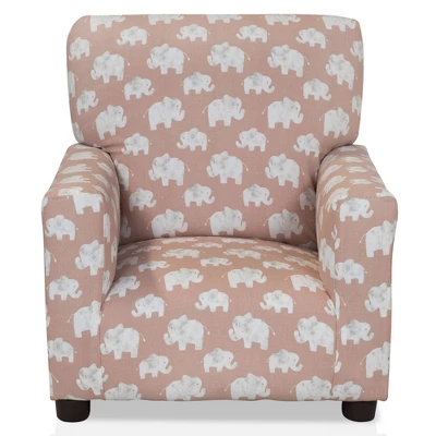 Nuea Elephant Print Kids' Chair Pink - HOMES: Inside + Out 2 Nuea Elephant Print Kids' Chair Pink - HOMES: Inside + Out - Image 2