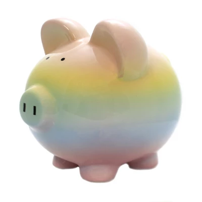 Bank Rainbow Ombre Bank - One Bank 7.75 Inches - Money Save - 3707Rbw - Ceramic - Multicolored 1 Bank Rainbow Ombre Bank - One Bank 7.75 Inches - Money Save - 3707Rbw - Ceramic - Multicolored