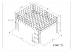 Full Size Wood Loft Bed With Ladder-ModernLuxe -Kids’ Furniture Store GUEST 2ec3fd44 40de 46f9 b7d2 98dc841dd47c
