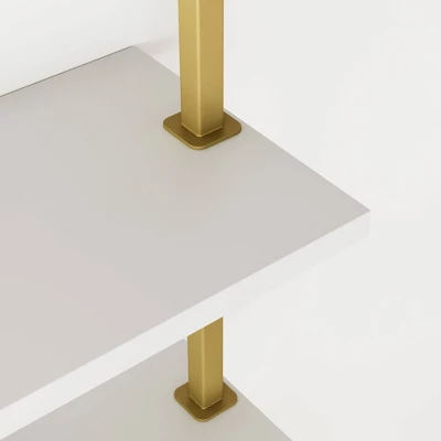 Theo Floating Shelf Gold/White - Nathan James 4 Theo Floating Shelf Gold/White - Nathan James - Image 4