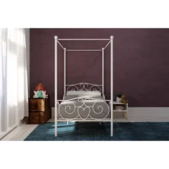 Twin Clara Metal Bed White - Room & Joy -Kids’ Furniture Store GUEST 31579a5f 1205 45b6 9fed 0d2cdab50fdc