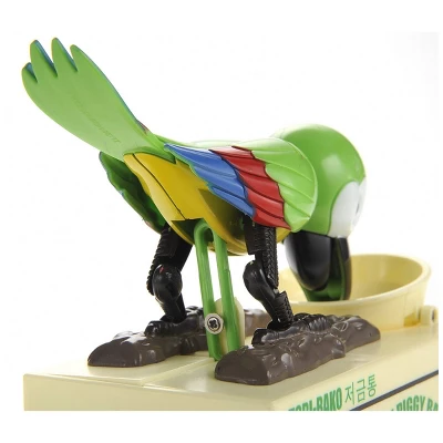 Insten Parrot Piggy Bank Robotic Coin Munching Toy Money Box, Green, 6.6x6.5 Inches 4 Insten Parrot Piggy Bank Robotic Coin Munching Toy Money Box, Green, 6.6x6.5 Inches - Image 4