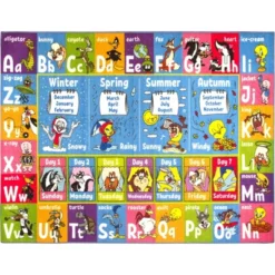 KC CUBS | Looney Tunes Boy & Girl Kids ABC Alphabet, Seasons, Months & Days Educational Learning & Play Nursery Classroom Rug Carpet -Kids’ Furniture Store GUEST 32f2dbce a6a6 4882 817c 8acb5eec2e63