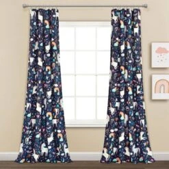 84"x52" Set Of 2 Unicorn Heart Window Curtain Panels - Lush Décor -Kids’ Furniture Store GUEST 330acdd4 7479 4f9f a662 5e8a8bdbc320