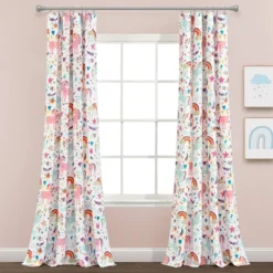 84"x52" Set Of 2 Unicorn Heart Window Curtain Panels - Lush Décor -Kids’ Furniture Store GUEST 340f3724 ea15 4249 8604 edf344482ae7