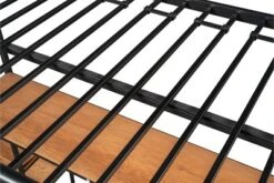 Metal Twin Size Low Loft Bed With Storage Shelf And Table, Black - ModernLuxe -Kids’ Furniture Store GUEST 3429c7d0 4602 4899 916d 84f3a80a3654