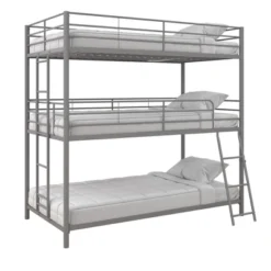Triple Twin Zeke Metal Bunk Bed - Room & Joy -Kids’ Furniture Store GUEST 3431d09e 0998 469d a1c6 ba048ef60aa3