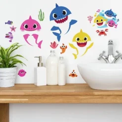 Baby Shark Peel And Stick Wall Decals - RoomMates -Kids’ Furniture Store GUEST 3544850a c7ad 44cd be5f f2b3aaa8b6f8