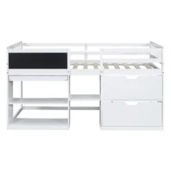 Twin Size Low Loft Bed With Rolling Desk, Shelves And Drawers - ModernLuxe -Kids’ Furniture Store GUEST 35501dde 252e 4b6e 9dc0 67e0d773d78a