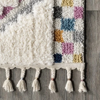 NuLOOM Lilou Moroccan Kids Tassel Area Rug 4 NuLOOM Lilou Moroccan Kids Tassel Area Rug - Image 4