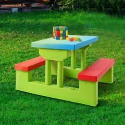 Costway 4 Seat Kids Picnic Table W/Umbrella Garden Yard Folding Children Bench Outdoor -Kids’ Furniture Store GUEST 35c4a760 9001 4817 97ac 502e907e274c