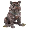 Design Toscano Boss, The Sitting British Bulldog Collectors' Still Action Die-Cast Iron Coin Bank