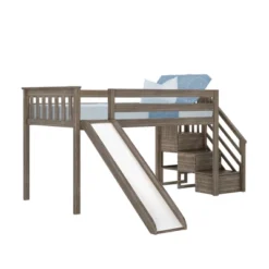 Max & Lily Twin Low Loft Bed With Stairs And Slide 13 Max & Lily Twin Low Loft Bed With Stairs And Slide -Kids’ Furniture Store GUEST 375259f9 e80e 4275 8592 6aa39be7fea7