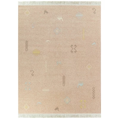 Chana Tribal Flatweave Kids' Rug Pink - Balta Rugs 5 Chana Tribal Flatweave Kids' Rug Pink - Balta Rugs - Image 5