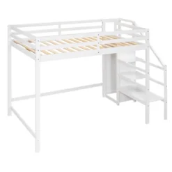 Full Size Loft Bed With Built-in Storage Wardrobe And Stairs-ModernLuxe 14 Full Size Loft Bed With Built-in Storage Wardrobe And Stairs-ModernLuxe -Kids’ Furniture Store GUEST 37b903db 5abd 4c21 8709 8b0bf247ff63