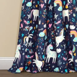 84"x52" Set Of 2 Unicorn Heart Window Curtain Panels - Lush Décor -Kids’ Furniture Store GUEST 382cb9a2 d17d 4946 a194 c5cfcec38629