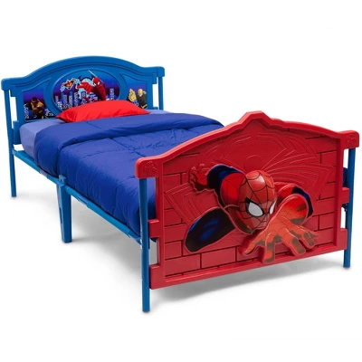 Twin Marvel Spider-Man Plastic 3D Bed - Delta Children 2 Twin Marvel Spider-Man Plastic 3D Bed - Delta Children - Image 2
