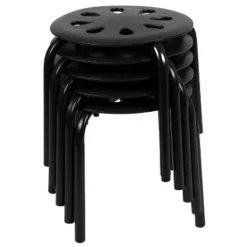 Flash Furniture Plastic Nesting Stack Stools, 11.5"Height (5 Pack) -Kids’ Furniture Store GUEST 38ff915d de82 47e5 a5cb ff9d12dd1103 1