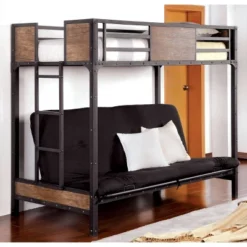 Twin Navii Kids' Bunk Bed Futon Black - HOMES: Inside + Out