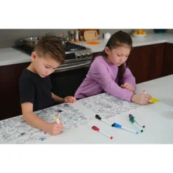 Merka Kids Toddler Essentials Coloring Placemats For Kids, Set Of 4 Mats With 7 Markers Jungle Space Sea Unicorns -Kids’ Furniture Store GUEST 399bfd66 7649 4262 b913 afa9ea96d187