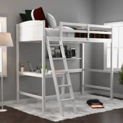 Twin Alexis Wood Arch Loft Bed With Desk - Hillsdale Furniture -Kids’ Furniture Store GUEST 3a08704c 16a9 42b9 b5db d3b209e2af5b