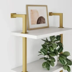 Theo Floating Shelf Gold/White - Nathan James 7 Theo Floating Shelf Gold/White - Nathan James -Kids’ Furniture Store GUEST 3c55db61 c6f4 4fb2 bf58 1b9208e7c57c