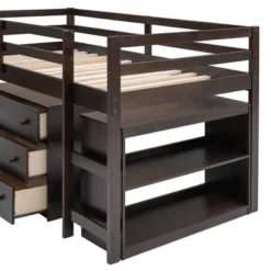 Low Twin Loft Bed With Cabinet And Rolling Portable Desk - ModernLuxe -Kids’ Furniture Store GUEST 3cecf371 5b84 4f91 827c befc464675f2