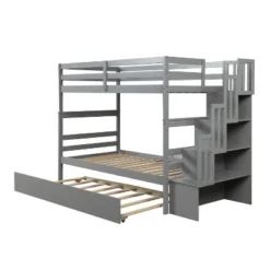 Twin Over Twin Bunk Bed With Trundle, Stairs And Storage Shelves-ModernLuxe -Kids’ Furniture Store GUEST 3deaafa1 60ab 431d b5eb 51be10be74ef