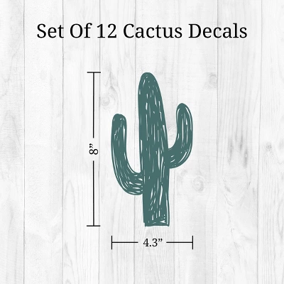 Cactus Wall Decor - Decalcomania 1 Cactus Wall Decor - Decalcomania