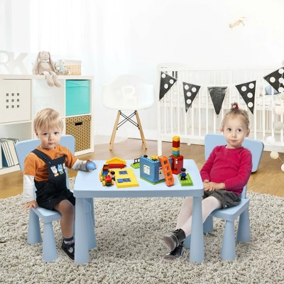 Costway Kids Table & 2 Chairs Set Toddler Activity Play Dining Study Desk Baby Gift 2 Costway Kids Table & 2 Chairs Set Toddler Activity Play Dining Study Desk Baby Gift - Image 2
