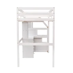 Twin Size Loft Bed With Separate Bed, Staircase For Storage, Desk, Shelves And Drawers - ModernLuxe -Kids’ Furniture Store GUEST 3fd08653 b1ea 4bd8 afb5 98f9917665c6