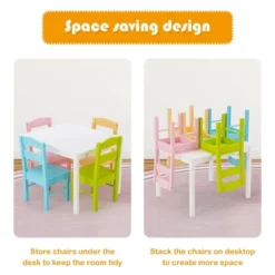 Costway 5 Pieces Kids Wood Table & Chair Set For 2-6 Years Colorful 15 Costway 5 Pieces Kids Wood Table & Chair Set For 2-6 Years Colorful -Kids’ Furniture Store GUEST 40ca9e5e f10f 4326 b4cc b0cd03e48ff6