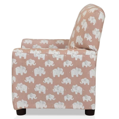 Nuea Elephant Print Kids' Chair Pink - HOMES: Inside + Out 3 Nuea Elephant Print Kids' Chair Pink - HOMES: Inside + Out - Image 3
