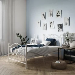 Twin Kids' Bombay Metal Bed White - Room & Joy -Kids’ Furniture Store GUEST 41e19b4b eb83 4160 b3ac 6ba03b645cf2