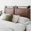 Harlow Headboard Sand Gray Fabric Vintage Brown - Nathan James