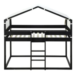 Wood Twin Over Twin Bunk Bed With Tent-ModernLuxe -Kids’ Furniture Store GUEST 4675e550 4434 4a68 a5ba a0eaf0ffc8f3