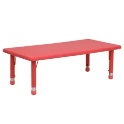 Flash Furniture 24"W X 48"L Rectangular Plastic Height Adjustable Activity Table -Kids’ Furniture Store GUEST 468f72fa 4a31 4356 b450 2433e1ffd465