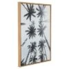 Palm Trees Framed Canvas Art Natural (33"x23") - Uniek