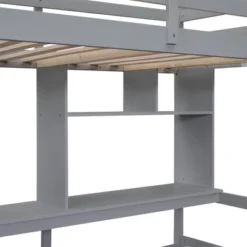 Twin Over Full Bunk Bed With Storage Stairs, Desk, Shelves And Hanger - ModernLuxe -Kids’ Furniture Store GUEST 47e04210 6905 4736 940d 959f4d419361