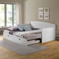 King Harmony Daybed With Conversion White - Alaterre Furniture 21 King Harmony Daybed With Conversion White - Alaterre Furniture -Kids’ Furniture Store GUEST 48275b47 efd4 440c a393 70e601af5e83