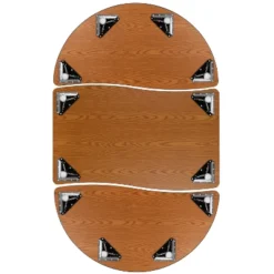 Emma And Oliver 3 Piece 76" Oval Wave Collaborative Grey Adjustable Activity Table Set -Kids’ Furniture Store GUEST 4870f193 65bf 417f b8f0 d0fc64ad1583 1