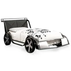 Wapiti Racer Car Youth Bed Silver/Gun Metal - MiBasics -Kids’ Furniture Store GUEST 48e54e58 991a 4157 964f 4527d8f582ce