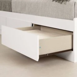 Munich Mates Bed With 3 Drawers Pure White - South Shore