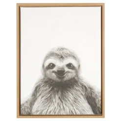 24" X 18" Sloth Framed Canvas Art - Uniek -Kids’ Furniture Store GUEST 4958b1d4 6f7a 4feb 9642 a73b03bae162