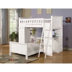 Twin Willoughby Kids' Loft Bed White - Acme Furniture -Kids’ Furniture Store GUEST 49b03d95 4817 41b6 85a0 b64489ff40f9