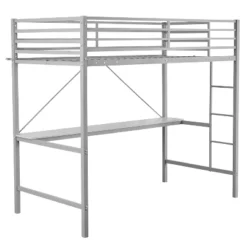 Emma And Oliver Metal Loft Bed Frame With Desk, Protective Guard Rails And Ladder For Kids, Teens And Adults -Kids’ Furniture Store GUEST 4a16e699 64d4 4918 8002 eb03a143e082 1
