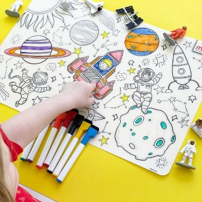Merka Kids Toddler Essentials Coloring Placemats For Kids, Set Of 4 Mats With 7 Markers Jungle Space Sea Unicorns -Kids’ Furniture Store GUEST 4a6c314d 359c 4e48 86ed c522c75dc8f6