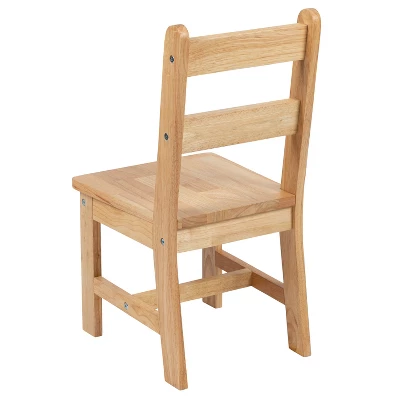 Emma And Oliver Kids 3 Piece Solid Hardwood Table And Chair Set For Playroom, Kitchen 2 Emma And Oliver Kids 3 Piece Solid Hardwood Table And Chair Set For Playroom, Kitchen - Image 2
